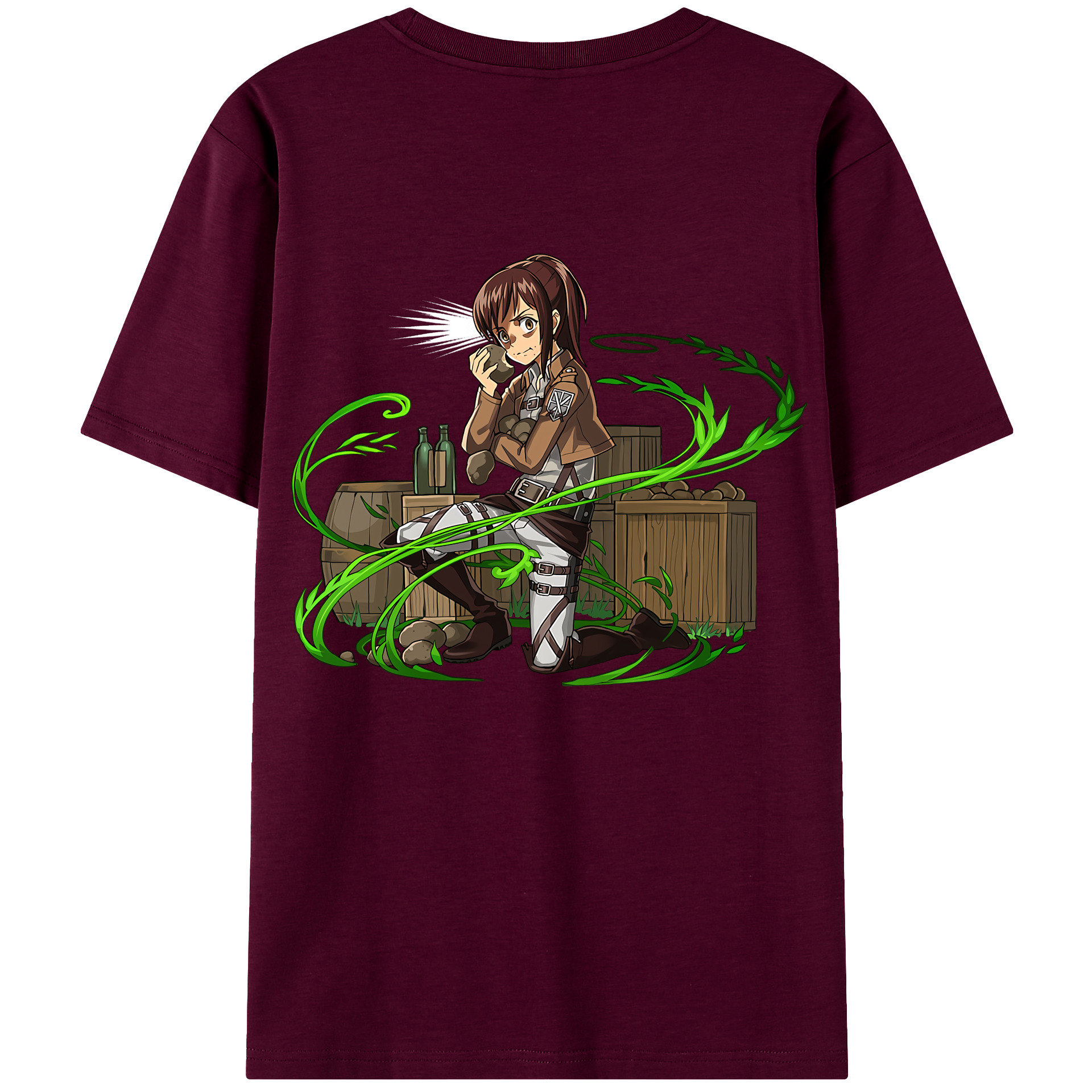 （画像用） 進撃の巨人 サシャ·ブラウス Attack on Titan Sasha Blaus レディース半袖Tシャツ(バックプリント)